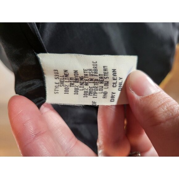 VTG Canvasbacks Lutton & Horsfield Blazer Gold‎ Patchwork Art to Wear Sz Small - Picture 9 of 9